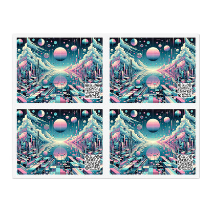 Digital Dreamscapes Digitally-Inspired Streetwear With a Dreamy, Surreal Twist Sticker Sheets - 8404 Design-61