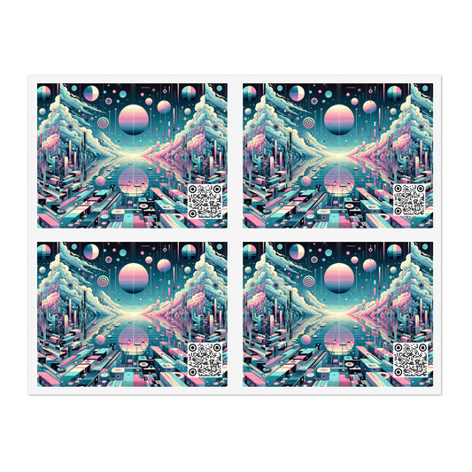 Digital Dreamscapes Digitally-Inspired Streetwear With a Dreamy, Surreal Twist Sticker Sheets - 8404 Design-61