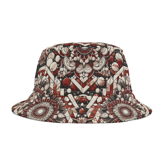Neo Jomon Sculptural Aesthetics Artisanal Streetwear Bucket Hat - 8404 Design-55
