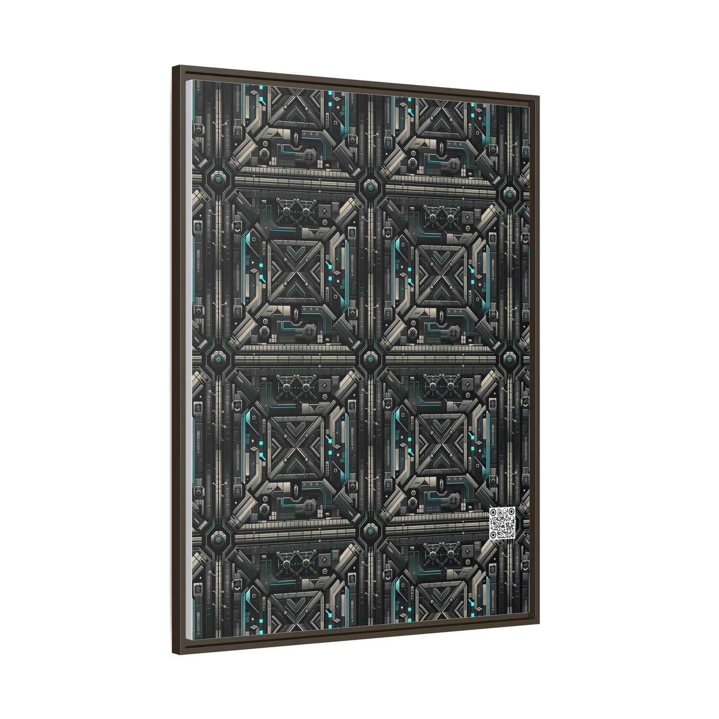 Tech Noir Futuristic Tech Aesthetic with a Dark Twist Matte Canvas, Framed (multi-color) - 8404 Design-59 A