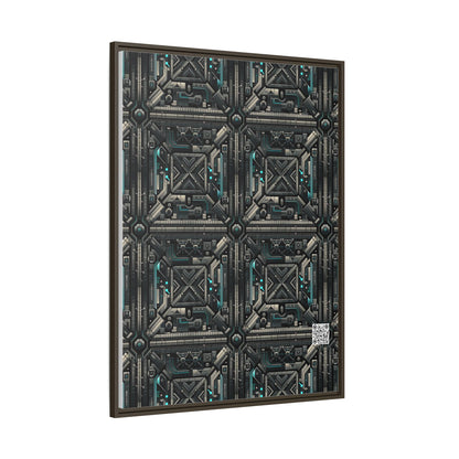 Tech Noir Futuristic Tech Aesthetic with a Dark Twist Matte Canvas, Framed (multi-color) - 8404 Design-59 A