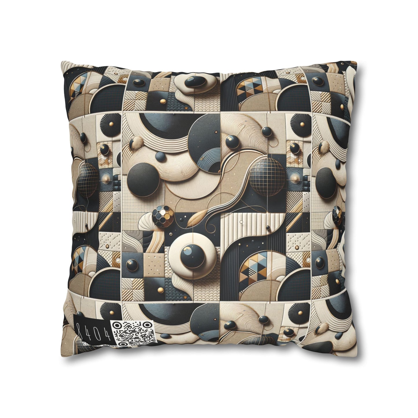 Tech-forward Luxe Streetwear Tech Luxe Fusion Faux Suede Square Pillowcase - 8404 Design-71