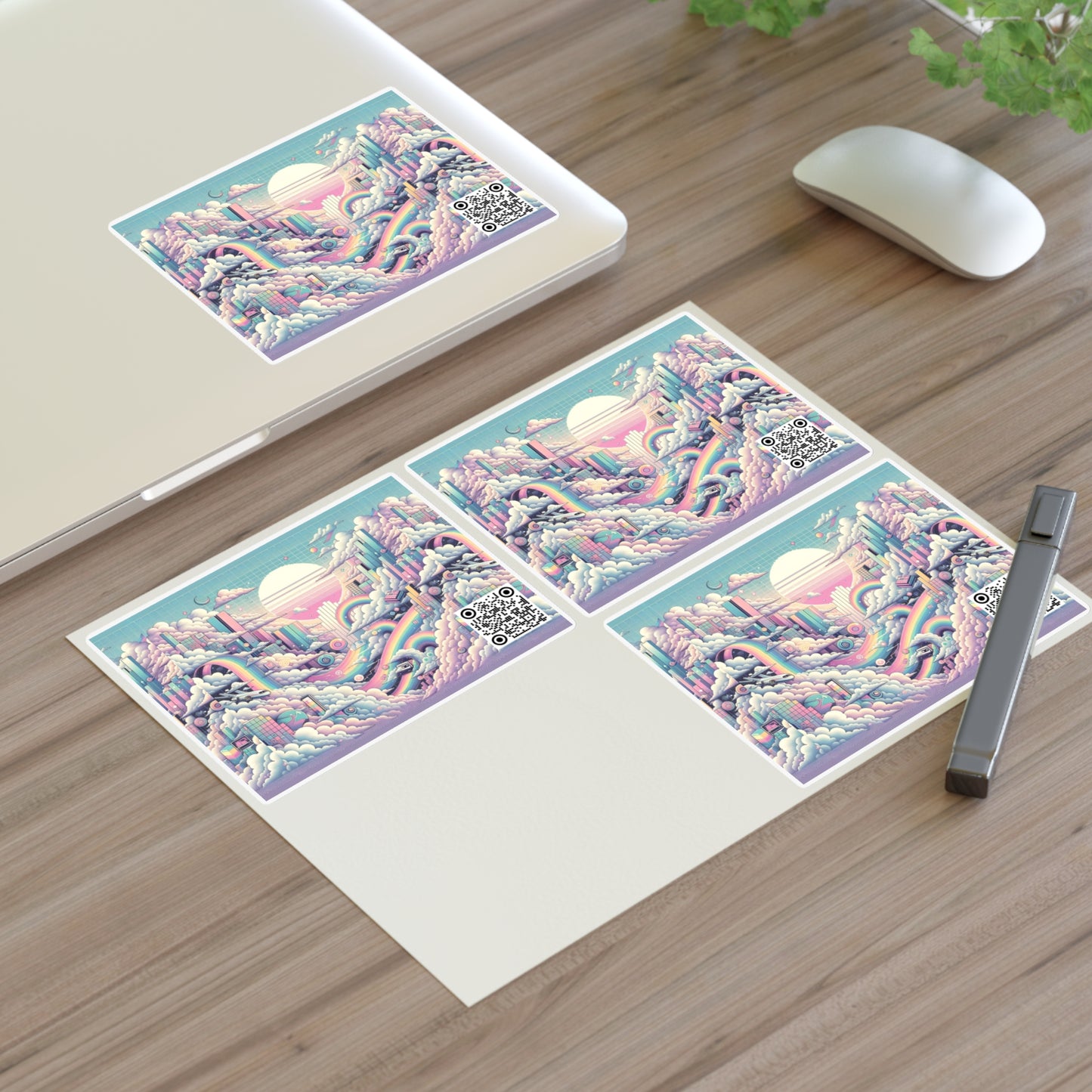 Digital Dreamland Whimsical and Nostalgic Streetwear With a Digital Twist Sticker Sheets - 8404 Design-59