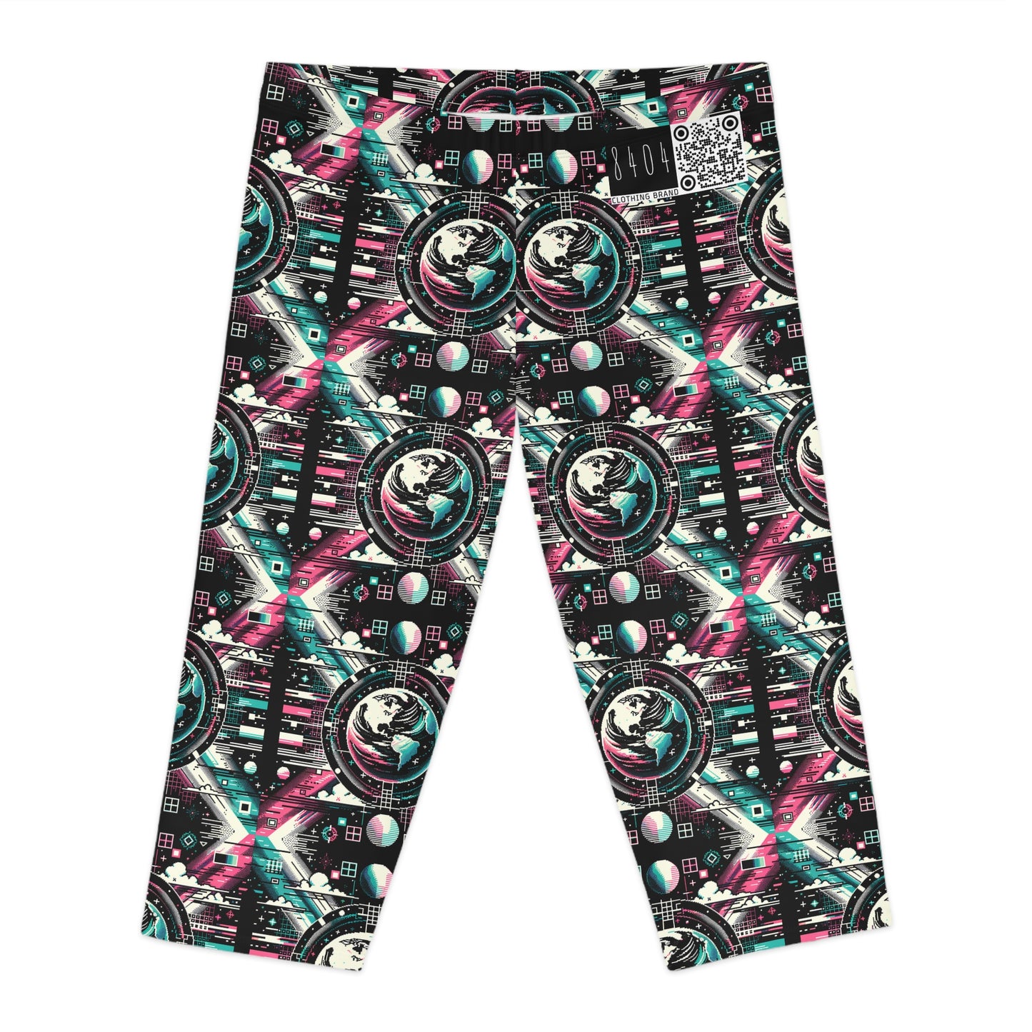 Digital Artistry Digital-native Streetwear Women's Capri Leggings - 8404 Design-62