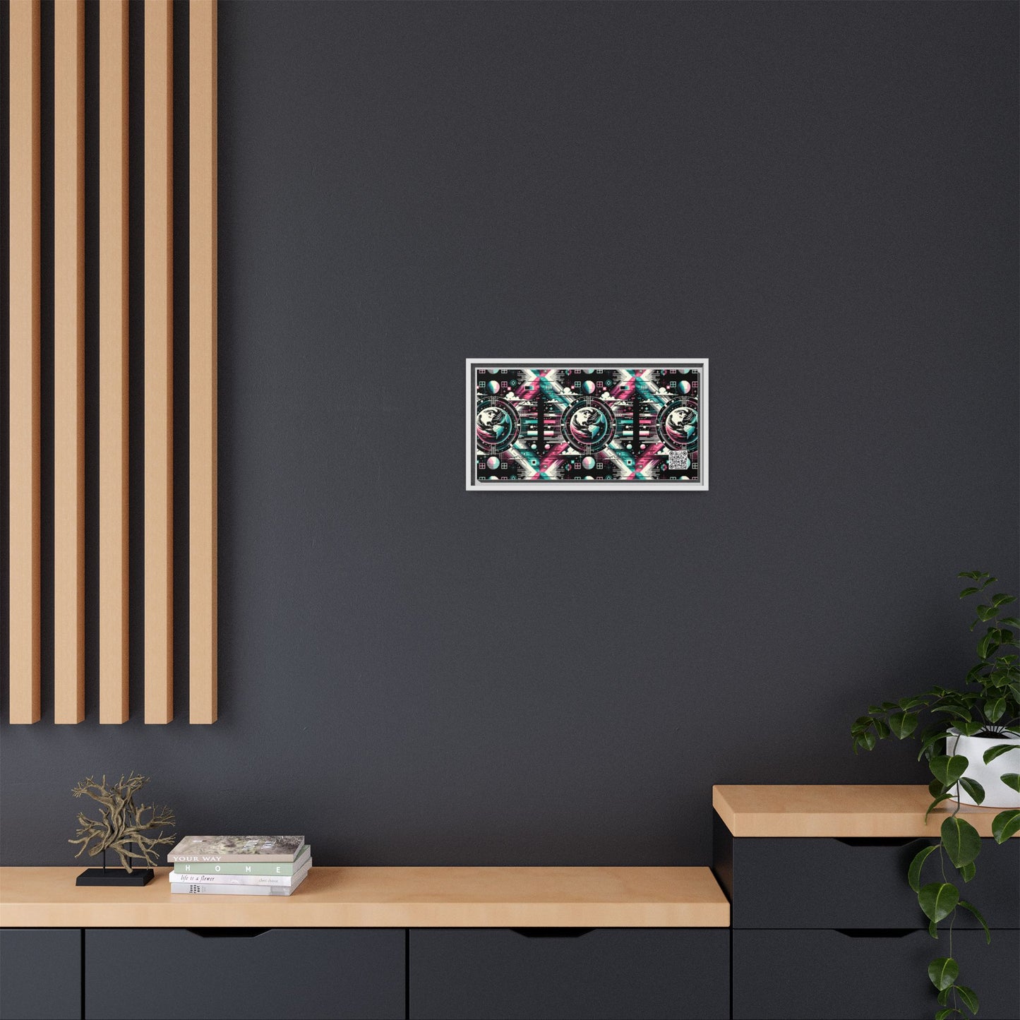 Digital Artistry Digital-native Streetwear Matte Canvas, Framed (multi-color) - 8404 Design-62 B