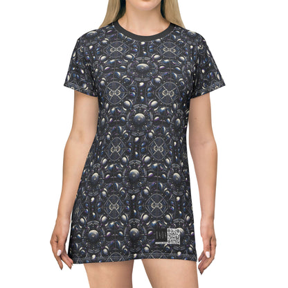 Tech Astronaut Tech-Forward Streetwear Meets Space Exploration T-Shirt Dress - 8404 Design-46
