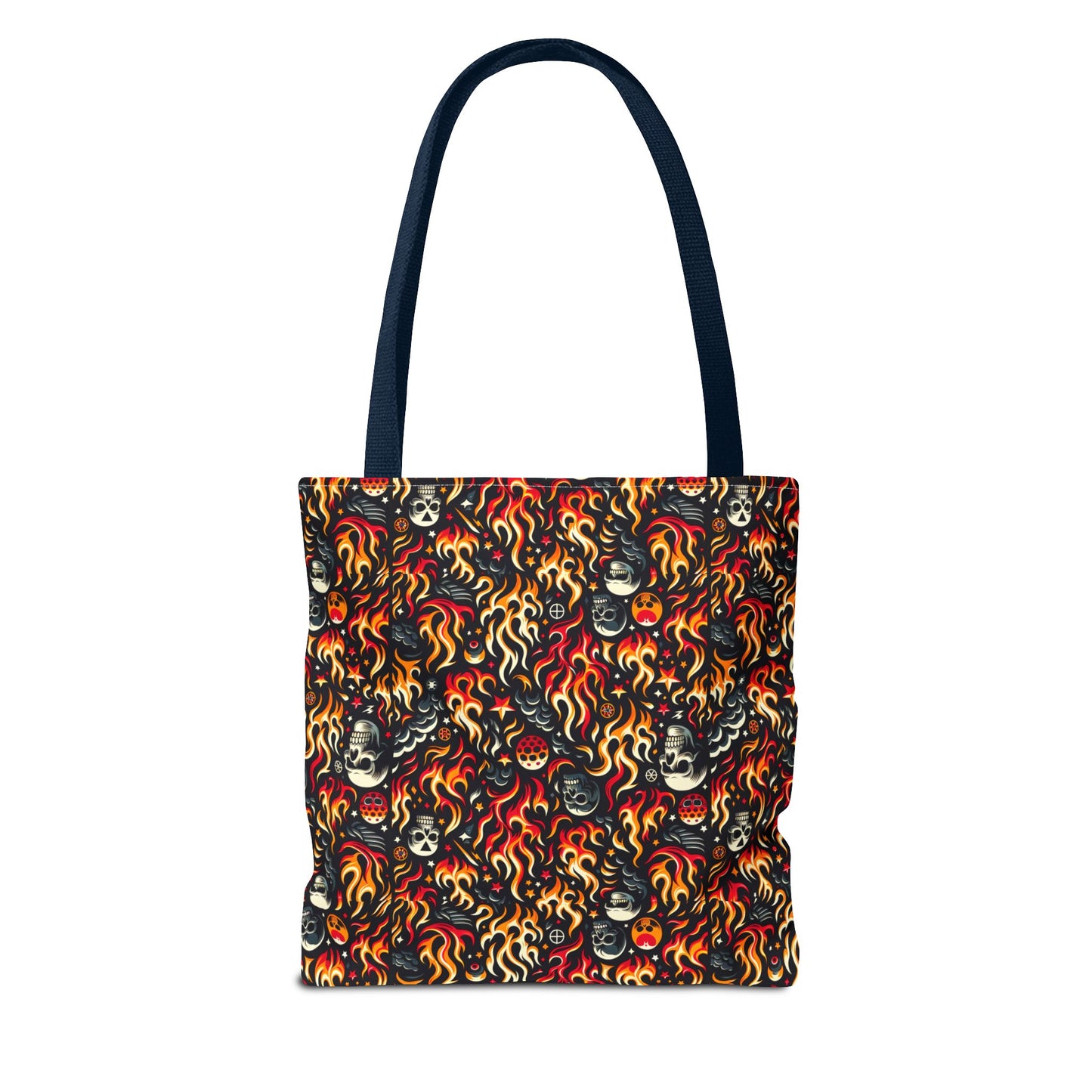 Flame Graphics Maximalist Streetwear Tote Bag - 8404 Design-76
