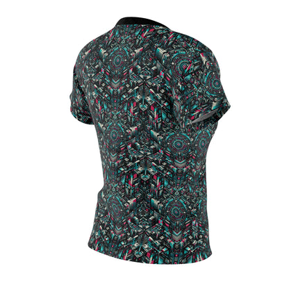Digital Rebellion Tech-Inspired Streetwear Women's Cut & Sew Tee - 8404 Design-54