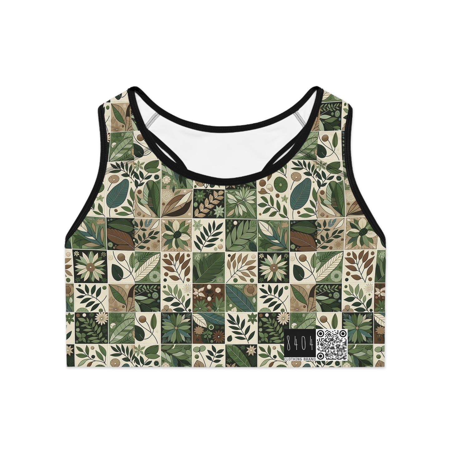 Streetwear Sustainability Environmentally Conscious Streetwear with a Natural Aesthetic Sports Bra - 8404 Design-57