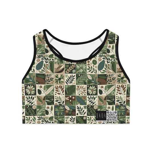 Streetwear Sustainability Environmentally Conscious Streetwear with a Natural Aesthetic Sports Bra - 8404 Design-57