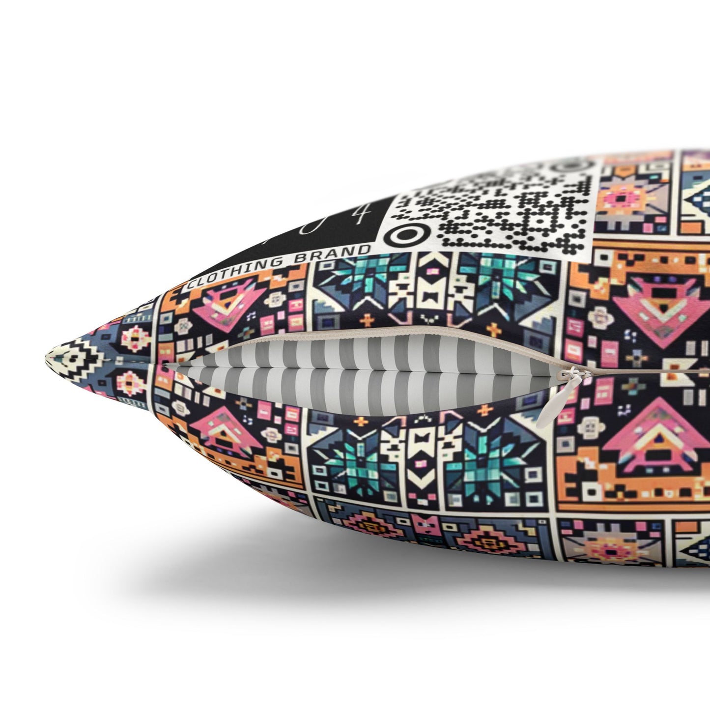 Faux Suede Square Pillowcase - 8404 Design-02