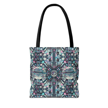 Digital Renaissance Tech-Forward Maximalism Tote Bag - 8404 Design-44