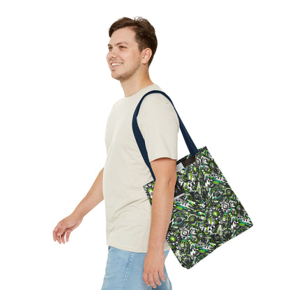 Graffiti Tech Fusion Bold Streetwear Fusion Tote Bag - 8404 Design-50