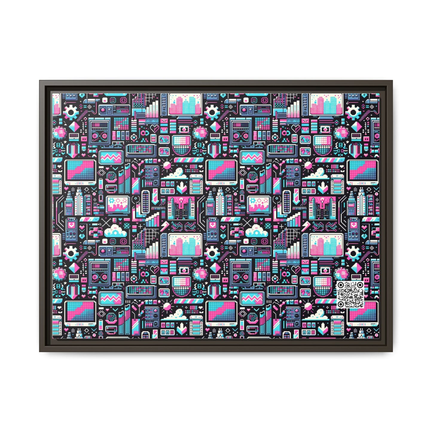 Digital Rebellion Youthful Streetwear with a Rebellious Digital Twist Matte Canvas, Framed (multi-color) - 8404 Design-71 A