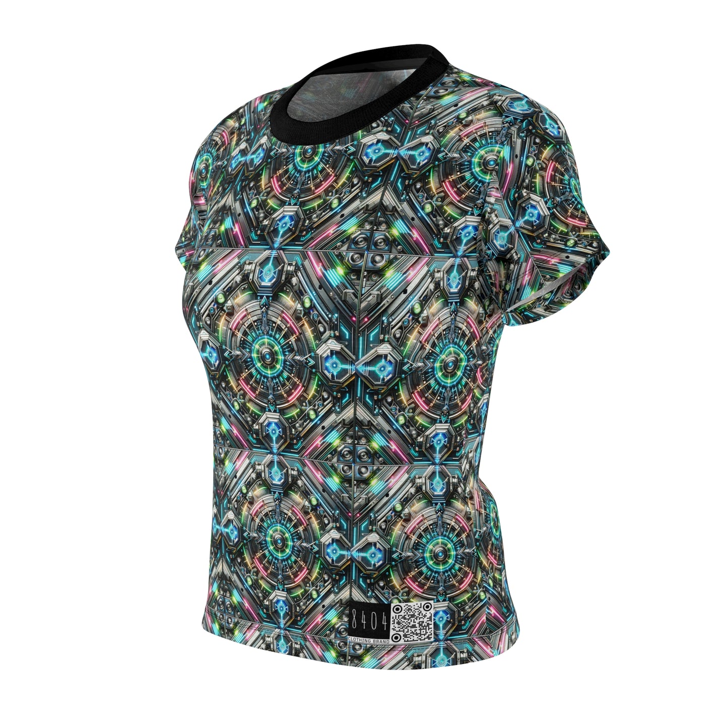 Tech-Infused Futurism Futuristic Tech Women's Cut & Sew Tee - 8404 Design-53
