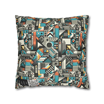 Digital Street Art Urban Street Style Faux Suede Square Pillowcase - 8404 Design-81