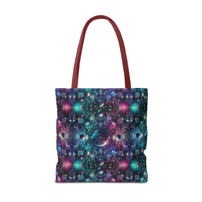 Galactic Hues Tech-Forward Cosmic Fusion Tote Bag - 8404 Design-59