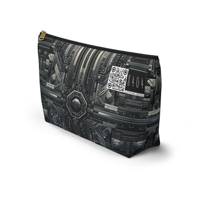 Tech Noir Futuristic Tech Aesthetic with a Dark Twist Accessory Pouch W T-bottom - 8404 Design-68