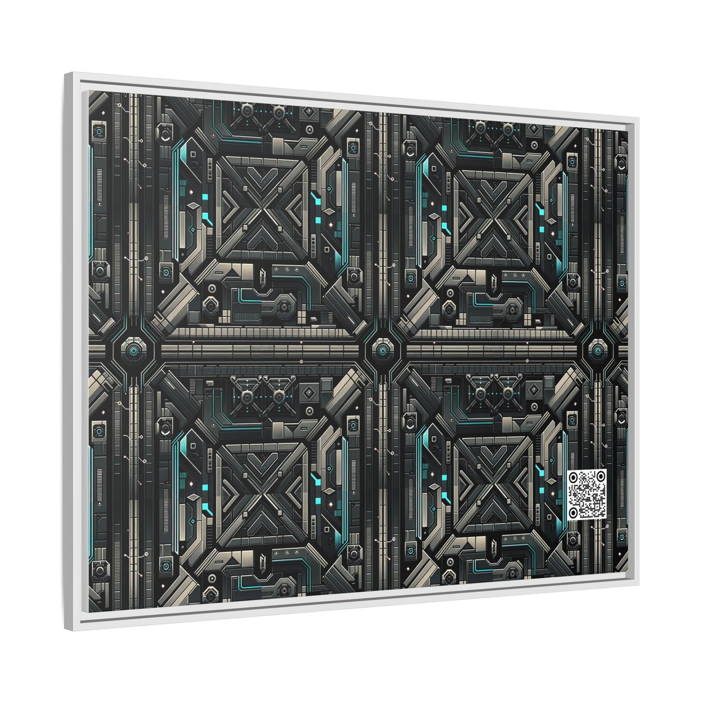 Tech Noir Futuristic Tech Aesthetic with a Dark Twist Matte Canvas, Framed (multi-color) - 8404 Design-59 A