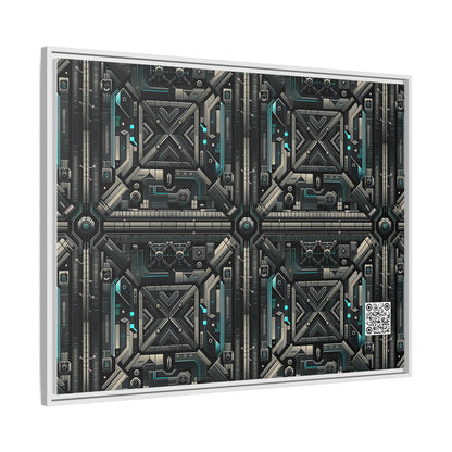Tech Noir Futuristic Tech Aesthetic with a Dark Twist Matte Canvas, Framed (multi-color) - 8404 Design-59 A
