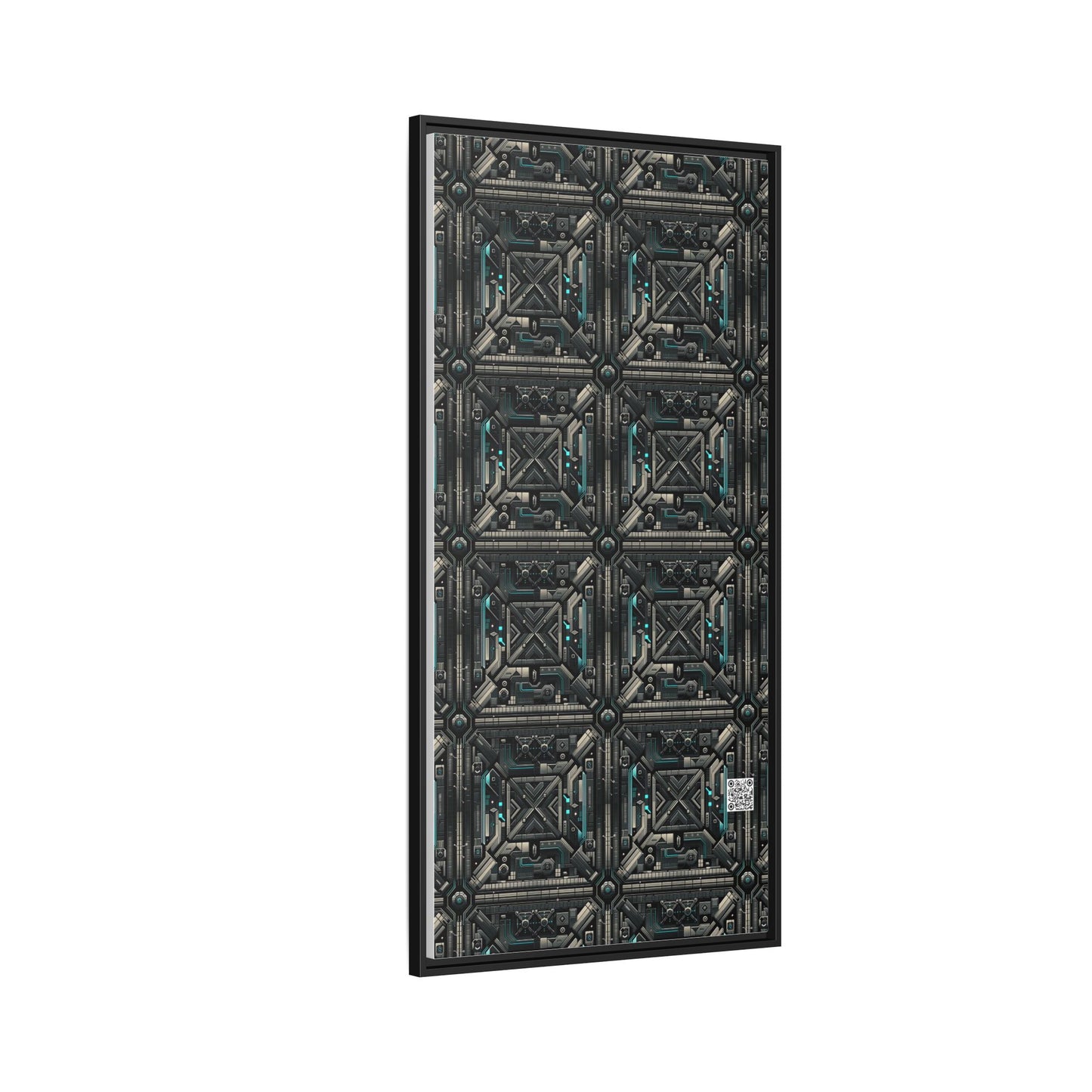 Tech Noir Futuristic Tech Aesthetic with a Dark Twist Matte Canvas, Framed (multi-color) - 8404 Design-59 B