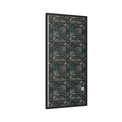 Tech Noir Futuristic Tech Aesthetic with a Dark Twist Matte Canvas, Framed (multi-color) - 8404 Design-59 B