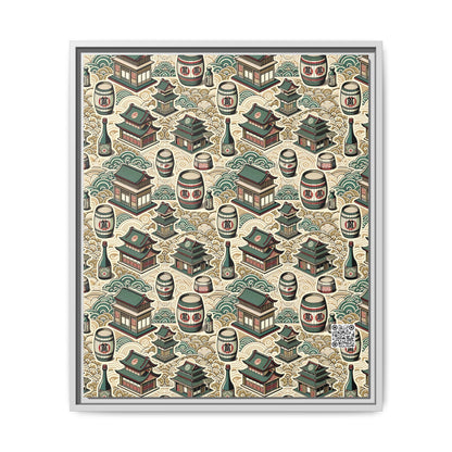 Cultural Artisanal Fusion Contemporary Cultural Elegance Matte Canvas, Framed (multi-Color) - 8404 Design-68 B