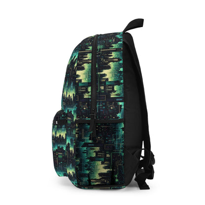 Tech Noir Aesthetics Tech-Forward Urban Dystopia Backpack - 8404 Design-72