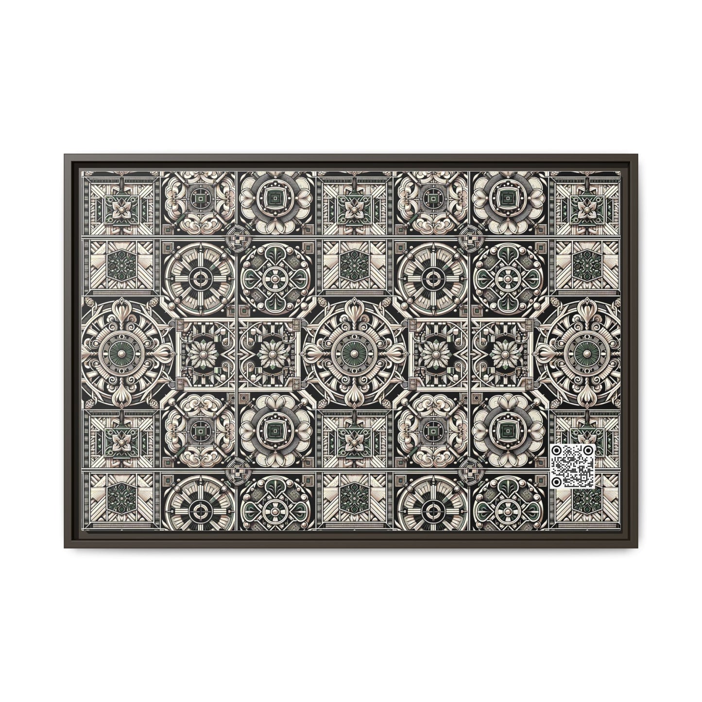 Cyber Garden Party Tech Garden Extravaganza Matte Canvas, Framed (multi-Color) - 8404 Design-45 A