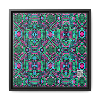 Digital Glitch Vibes Tech-Inspired Streetwear Matte Canvas, Framed (multi-Color) - 8404 Design-71 B