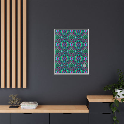 Digital Glitch Vibes Tech-Inspired Streetwear Matte Canvas, Framed (multi-Color) - 8404 Design-71 A