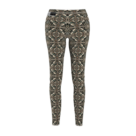 Cyber Garden Party Tech Garden Extravaganza Women's Cut & Sew Casual Leggings - 8404 Design-66