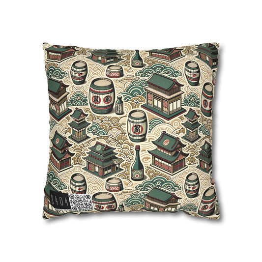 Cultural Artisanal Fusion Contemporary Cultural Elegance Spun Polyester Square Pillowcase - 8404 Design-68