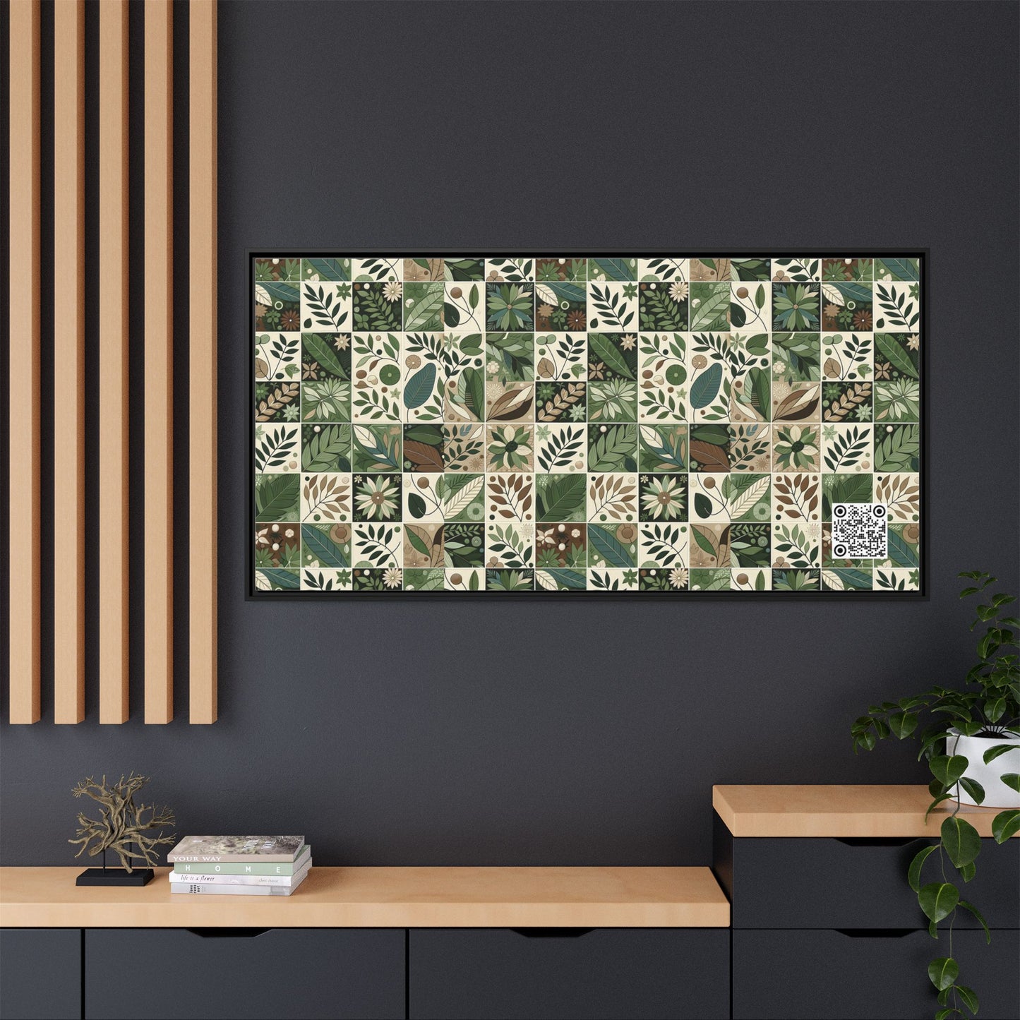 Streetwear Sustainability Environmentally Conscious Streetwear with a Natural Aesthetic Matte Canvas, Framed (multi-color) - 8404 Design-57 B