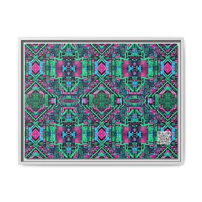 Digital Glitch Vibes Tech-Inspired Streetwear Matte Canvas, Framed (multi-Color) - 8404 Design-71 A