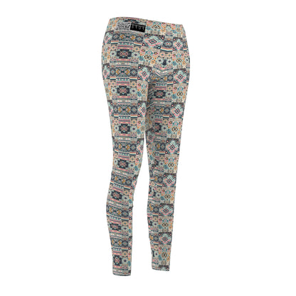 Digital Artisanal Fusion Digital Artisanal Women's Cut & Sew Casual Leggings - 8404 Design-55
