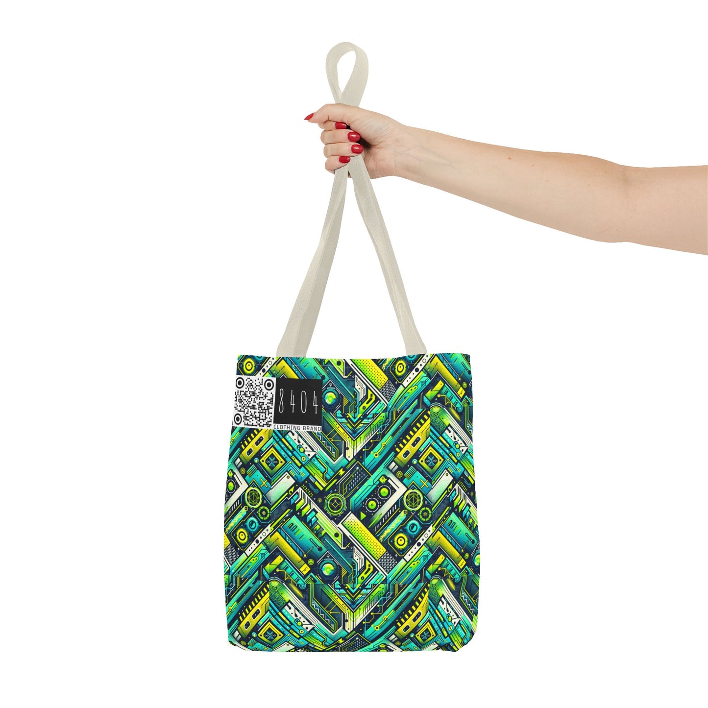 Tech-Infused Neon Tech-Forward Streetwear Tote Bag - 8404 Design-52