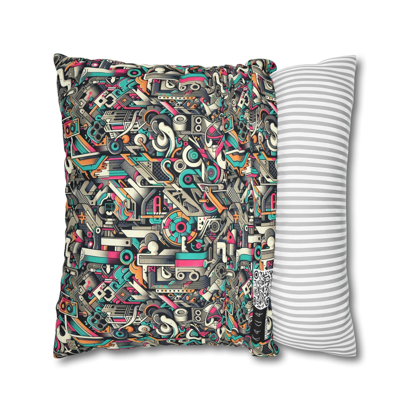 Digital Street Art Urban Street Style Spun Polyester Square Pillowcase - 8404 Design-74