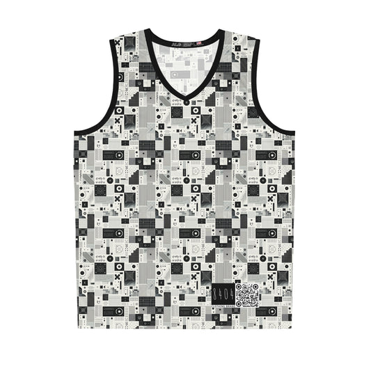 Digital Minimalism Minimalist Tech Basketball Jersey - 8404 Design-50