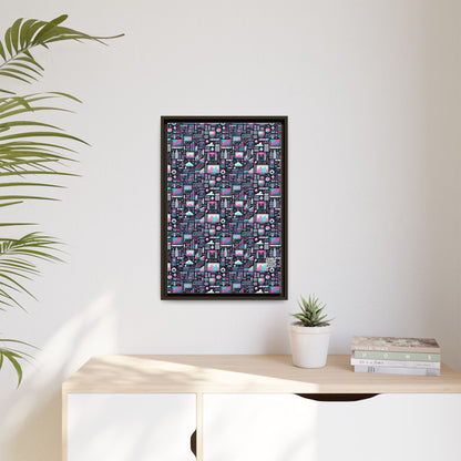 Digital Rebellion Youthful Streetwear with a Rebellious Digital Twist Matte Canvas, Framed (multi-color) - 8404 Design-71 B