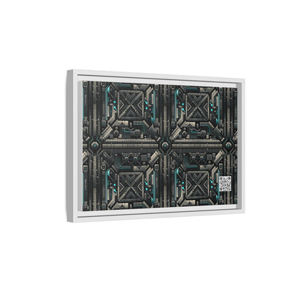 Tech Noir Futuristic Tech Aesthetic with a Dark Twist Matte Canvas, Framed (multi-color) - 8404 Design-59 B