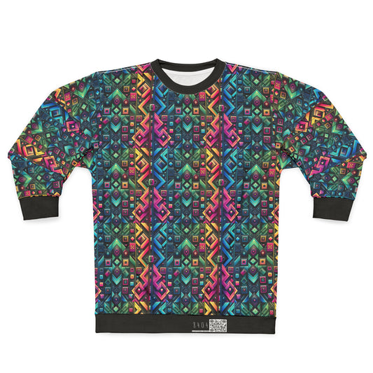 Tech-Inspired Graphics Cyberpunk Cool Sweatshirt - 8404 Design-58