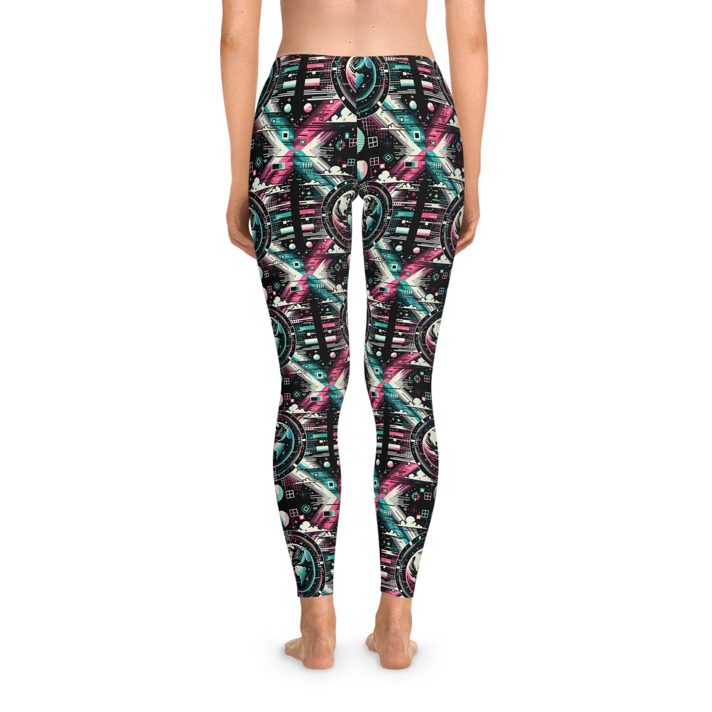 Digital Artistry Digital-native Streetwear Stretch Leggings - 8404 Design-62
