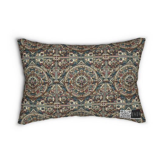 Urban Renaissance Historical Fusion With Street Edge Spun Polyester Lumbar Pillow - 8404 Design-57 B