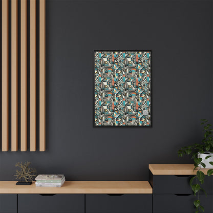 Digital Street Art Urban Street Style Matte Canvas, Framed (multi-color) - 8404 Design-81 A