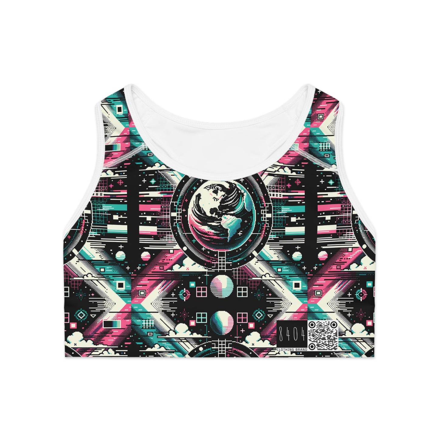 Digital Artistry Digital-native Streetwear Sports Bra - 8404 Design-62