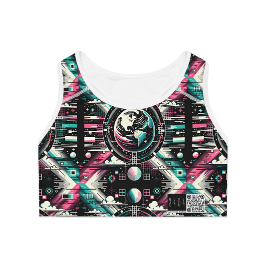 Digital Artistry Digital-native Streetwear Sports Bra - 8404 Design-62