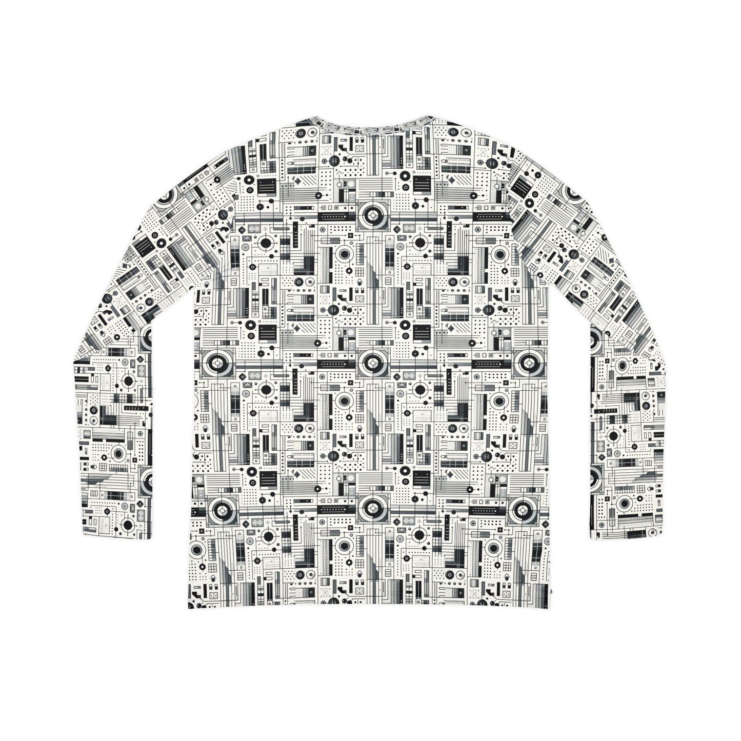 Digital Minimalism Minimalist Tech Women's Long Sleeve V-Neck Shirt - 8404 Design-53