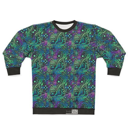 Tech-Infused Neon Tech-Forward Streetwear Sweatshirt - 8404 Design-66