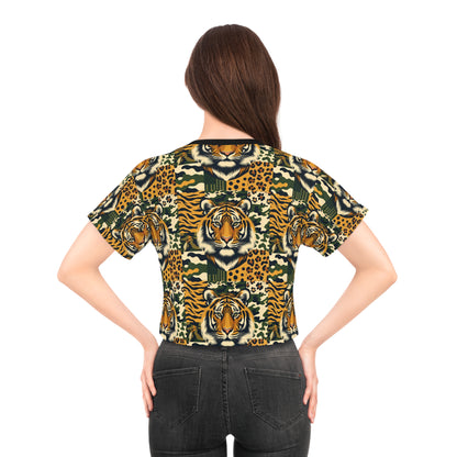 Streetwear Safari Urban Jungle Exploration Crop Tee - 8404 Design-64